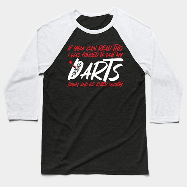 Funny Darts Baseball T-Shirt by TheBestHumorApparel